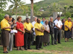 MSG leaders speak at the Kanak Senate, Noumea 2013.