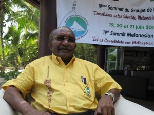 PNG's deputy Prime Minister, Honourable Leo Dion, Noumea 2013.