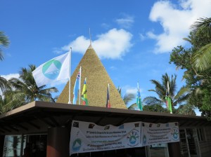 MSG flags flying at the leaders retreat, Noumea 2013.