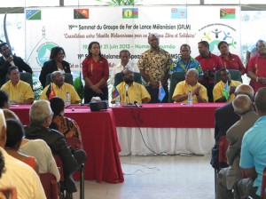 MSG leaders at the signing ceremony following the plenary session at SPC, Noumea 2013